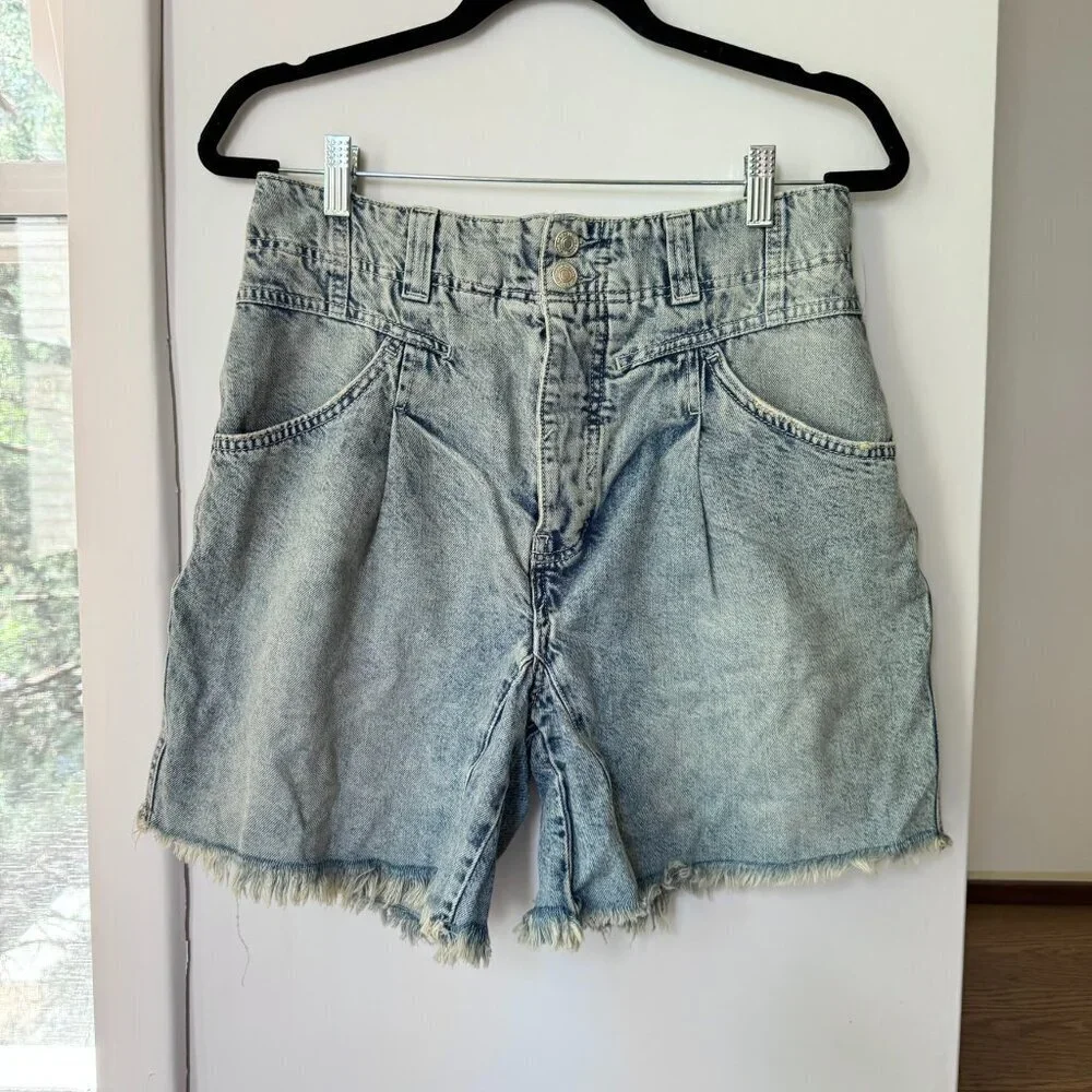 New Free People Nelson Long Jean Shorts Blue Size XS